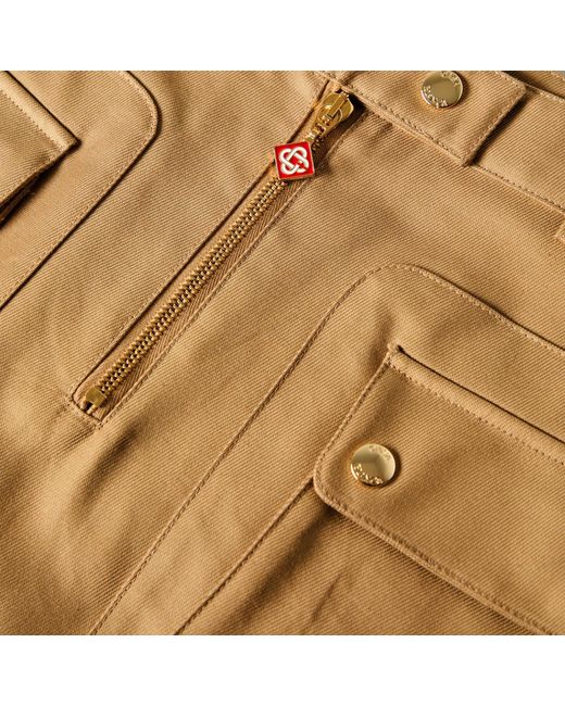 Casablanca Natural Belt-Loop Skirt