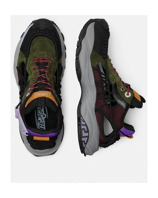 Versace Black Mercury Lace-Up Sneakers for men