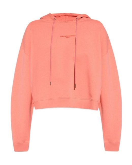 Stella McCartney Pink Drawstring Hooded Sweater