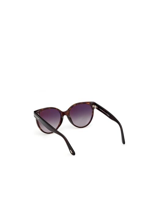 Tom Ford Metallic Eyewear Tallulah Round Frame Sunglasses