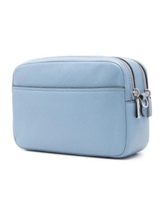 MICHAEL Michael Kors Blue Bryant Medium Pebbled Camera Crossbody Bag