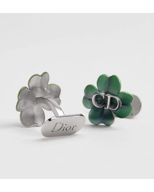 Dior Green Trèfle Cufflinks for men