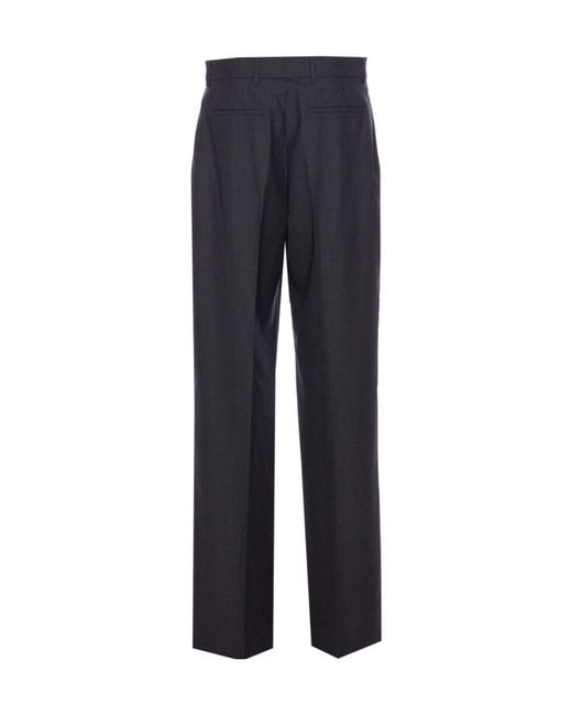 Gucci Blue Wide Leg Tailored Trousers