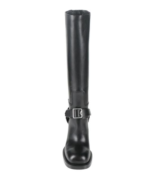 Burberry Black Simple Leather Boots