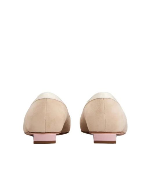 Roger Vivier Natural Belle Vivier Ballet Flats