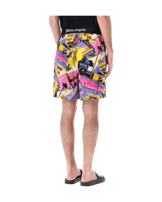 Palm Angels Multicolor Miami Mix Easy Shorts for men