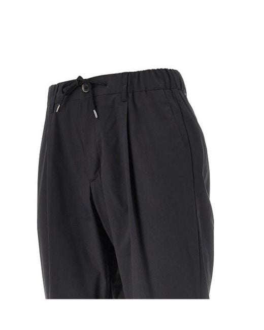 Herno Black Casual Trousers With Belt Loops for men