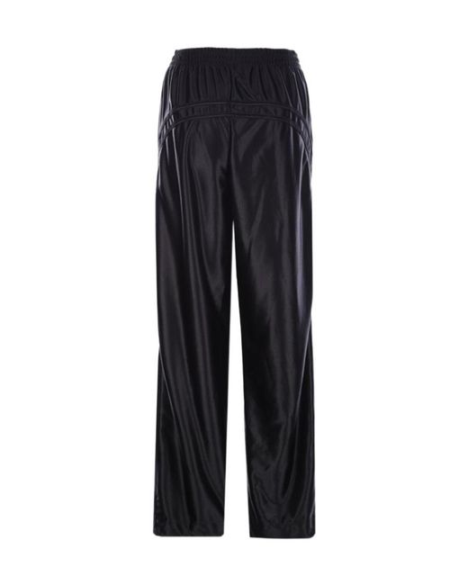 Khrisjoy Blue Metallic-Effect Elastic Drawstring Waist Trousers