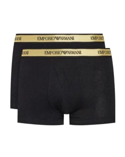 Emporio Armani Black Boxer Underwear (Two Pairs) for men