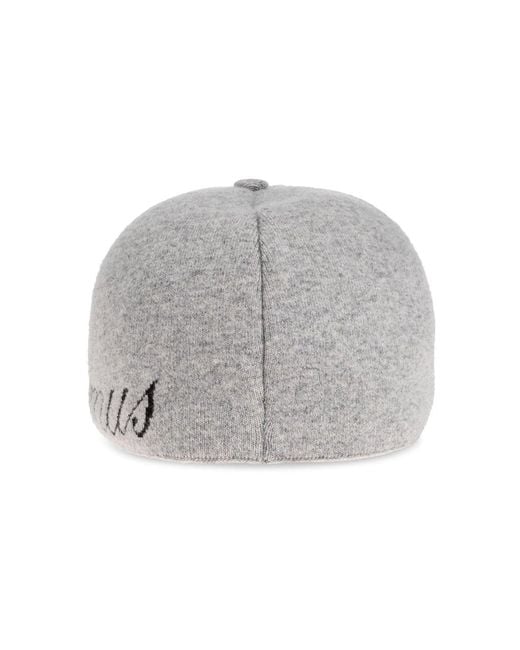 Jacquemus White Logo Detailed Baseball Cap for men