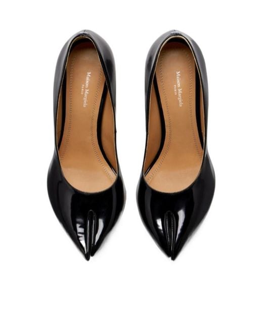 Maison Margiela Black Tabi Claw Plexi Pump