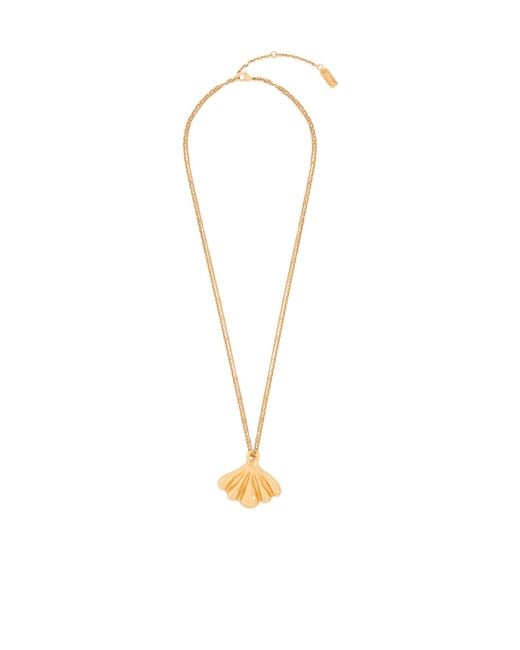 Chloé White Chloé Mirror Double-Chain Pendant Necklace