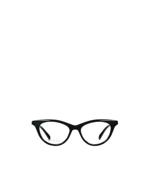Gucci White Cat-Eye Optical Frame