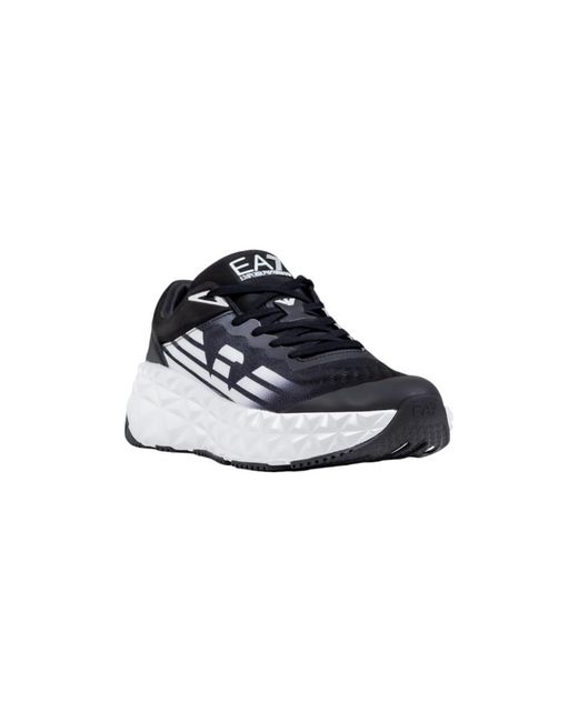 EA7 Blue Lace-Up Sneakers for men