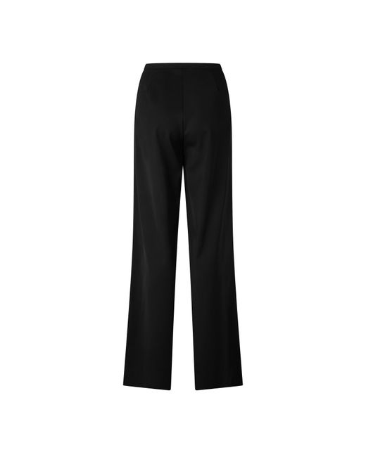 Gucci Black Solid High-Waisted Straight-Leg Trousers