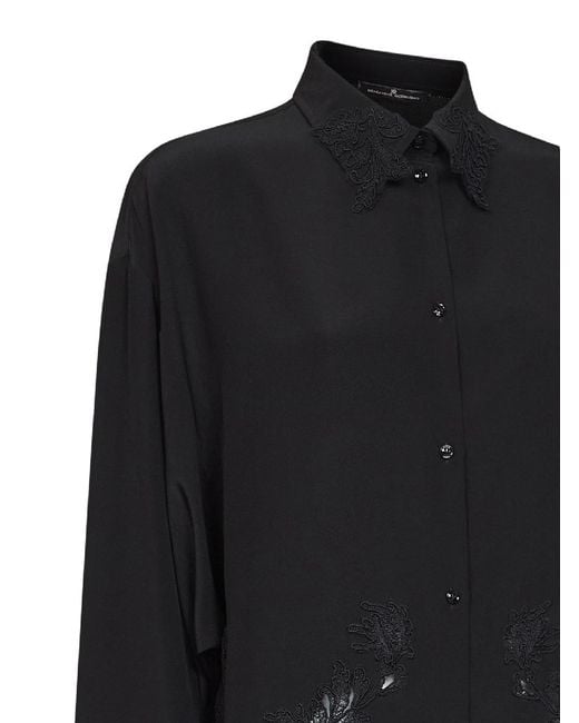 Ermanno Scervino Black Long-Sleeved Shirt