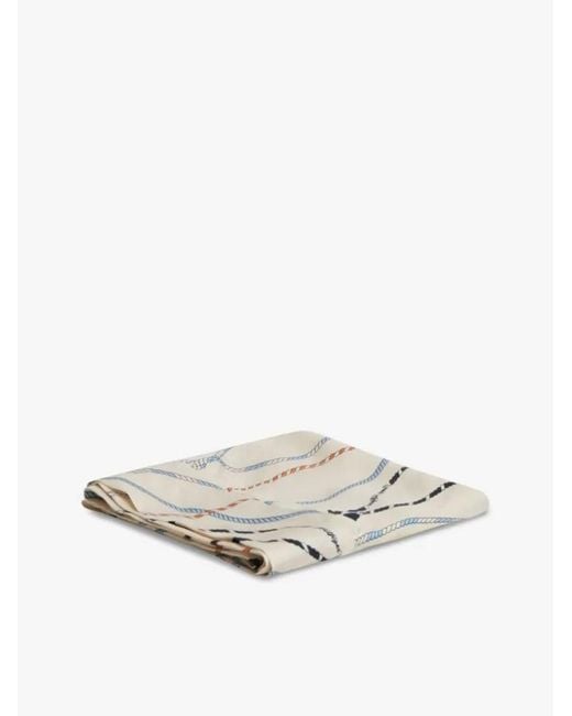 Tommy Hilfiger White Rope-Print Scarf