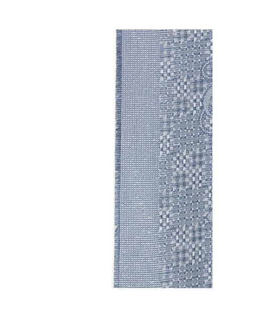 Emporio Armani Blue Patterned Scarf