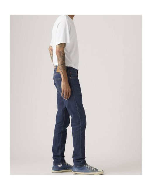 Levi's Blue 512 Slim Taper Linen Denim Jeans for men