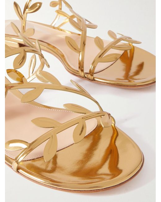 Gianvito Rossi Metallic Round-Headed Sandals