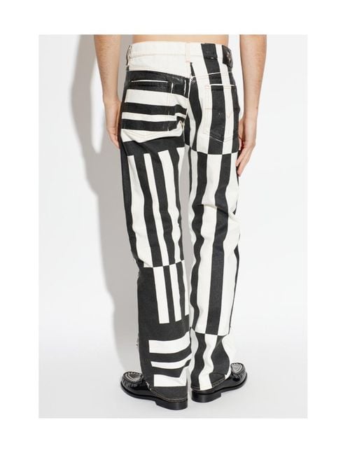 Versace Black Striped Jeans for men