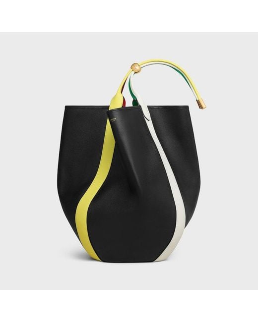 Céline Black Large Drop Bucket Bag