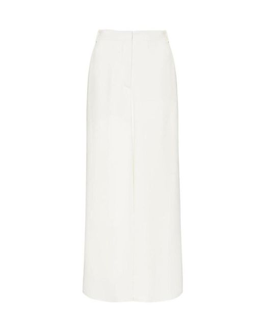 Valentino White Wide Leg Tailored Trousers