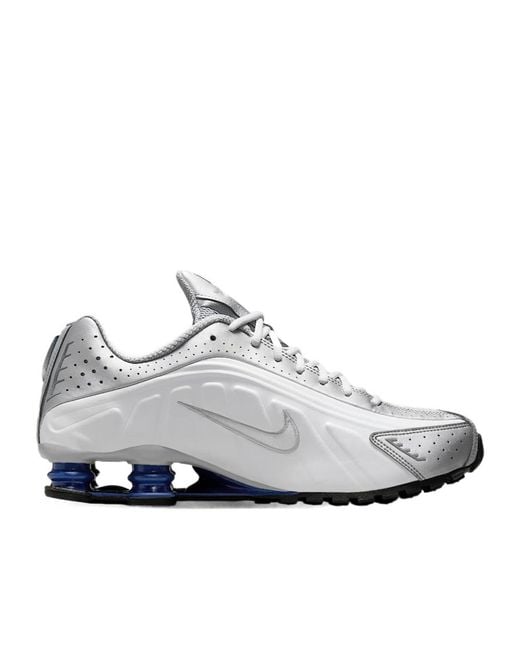 Nike White Shox R4 Lace-Up Sneakers for men