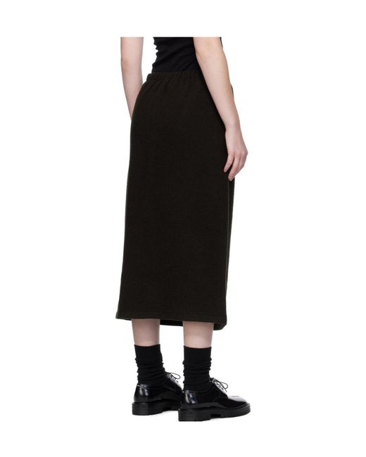 Rier Black Wrap-Up Midi Skirt