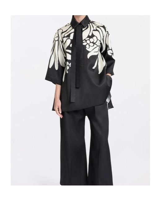 Elie Saab Black Printed Shirt
