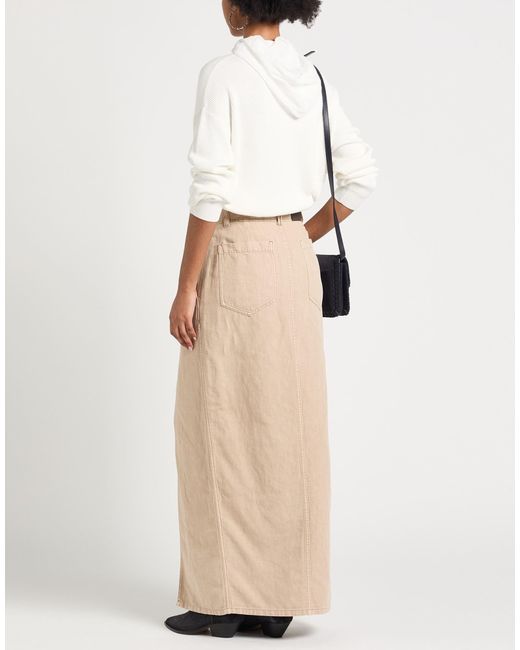 Brunello Cucinelli Natural Long Skirt