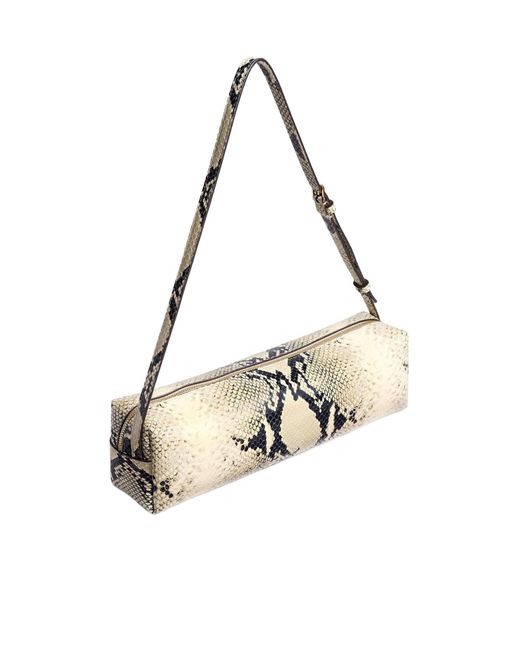 Khaite Metallic Snakeskin Cylindrical Shoulder Bag