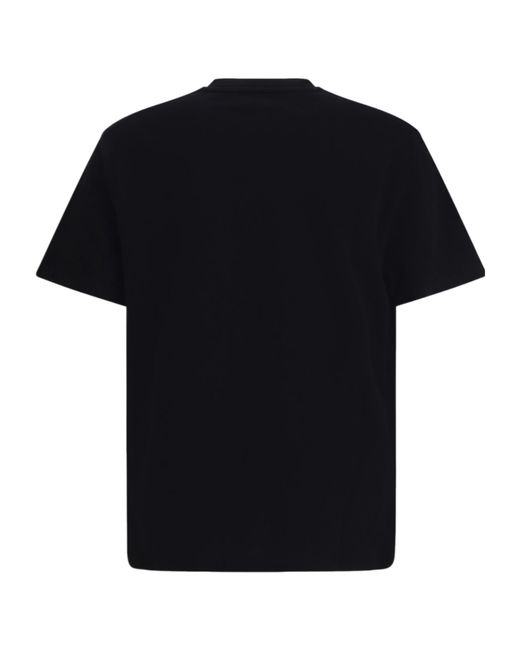 Jil Sander Black Logo Printed Crewneck T-Shirt for men