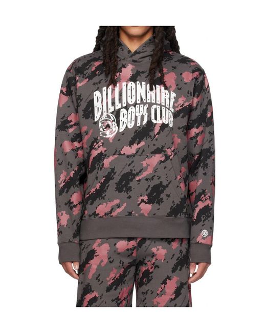 BBCICECREAM Gray Camouflage-Printed Long-Sleeved Hoodie for men
