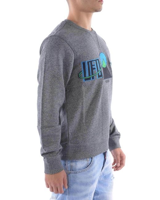 KENZO Gray Printed Pattern Sweater for men