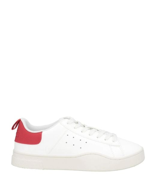 DIESEL White Low-Top Sneakers