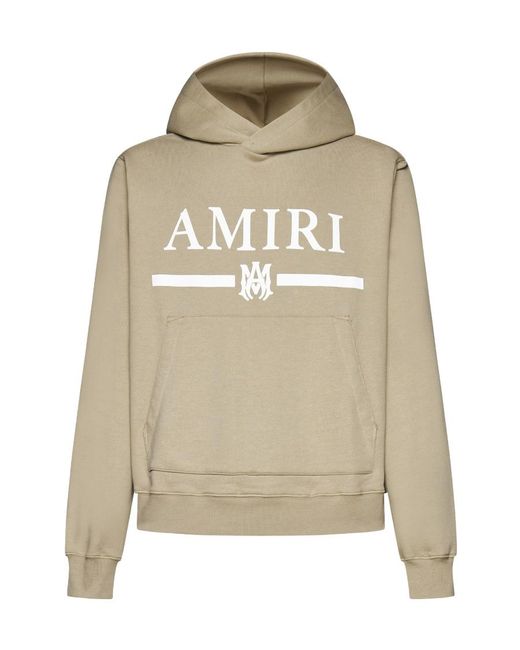 Amiri Natural M.A. Bar Logo-Print Cotton Hoodie for men