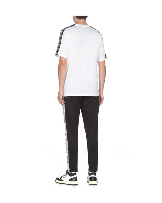 Moschino White Logo Printed Crewneck T-Shirt for men