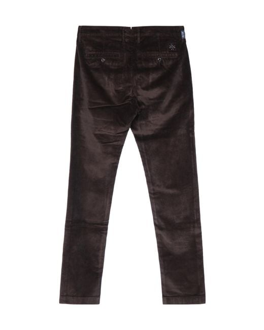 Jacob Cohen Black Corduroy Slim Pants for men