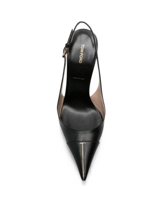 Tom Ford Metallic Slingback Pointed Heeled Pumps