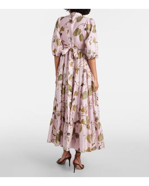 Erdem Pink Floral Cotton Shirt Dress