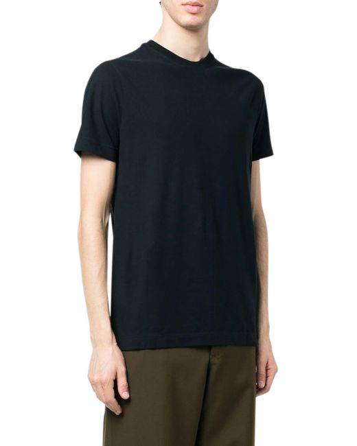 Zanone Black Rounded Neck T-Shirt for men