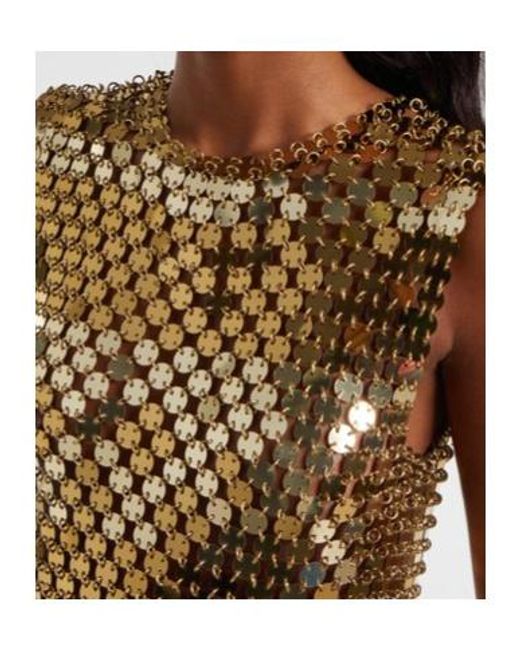 Rabanne Natural Sparkle Discs Minidress