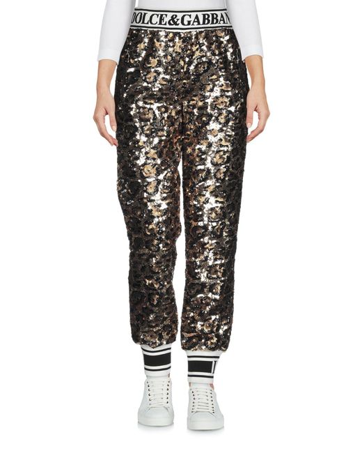 Dolce & Gabbana Black Two-Tone Knit Pants