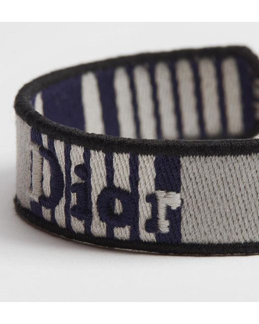 Dior White Iviera Sun Stripes Bracelet for men