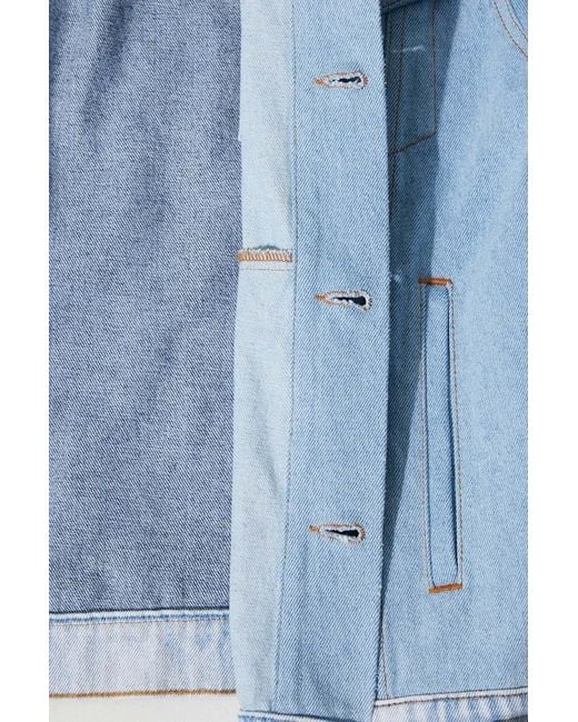 Heron Preston Blue Patchwork Denim Jacket for men