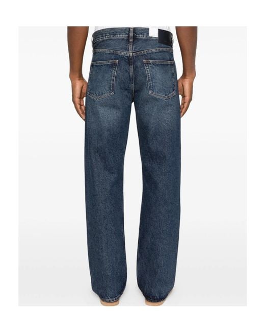 sunflower Blue Faded-Effect Jeans for men
