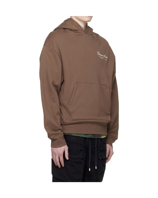 Amiri Brown Embroidered Logo Hoodie for men