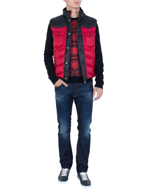 Just Cavalli Pink Vest Type Down Jacket for men