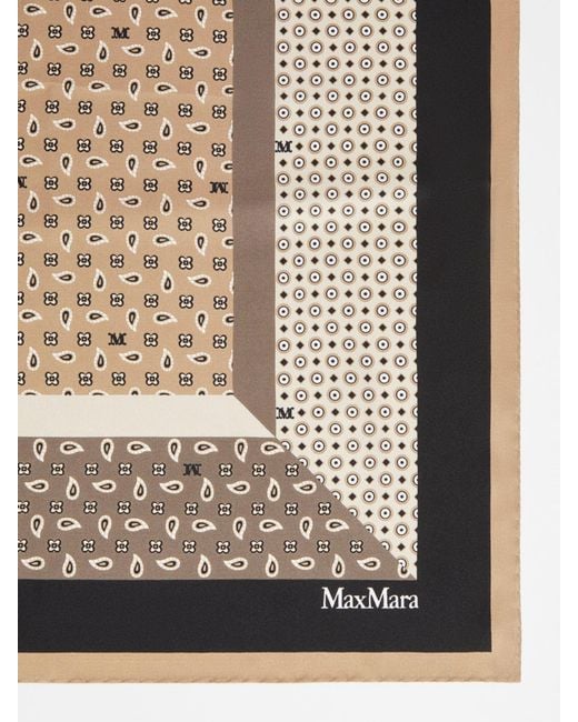 Max Mara Gray Mxacarre Printed Oversized Scarf